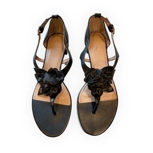 Tory Burch Blossom Flat Sandal / Black